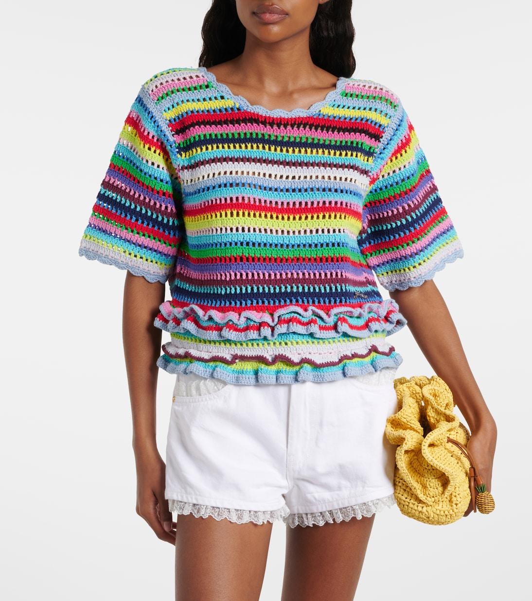 Crocheted cotton top | Ganni