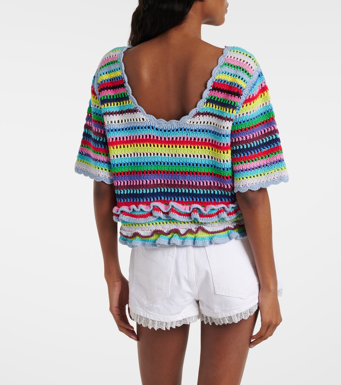 Crocheted cotton top | Ganni