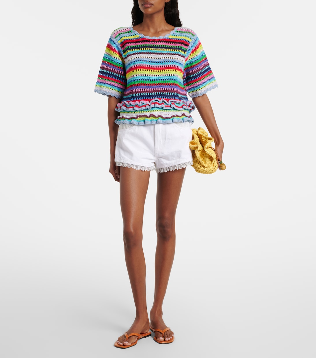 Crocheted cotton top | Ganni