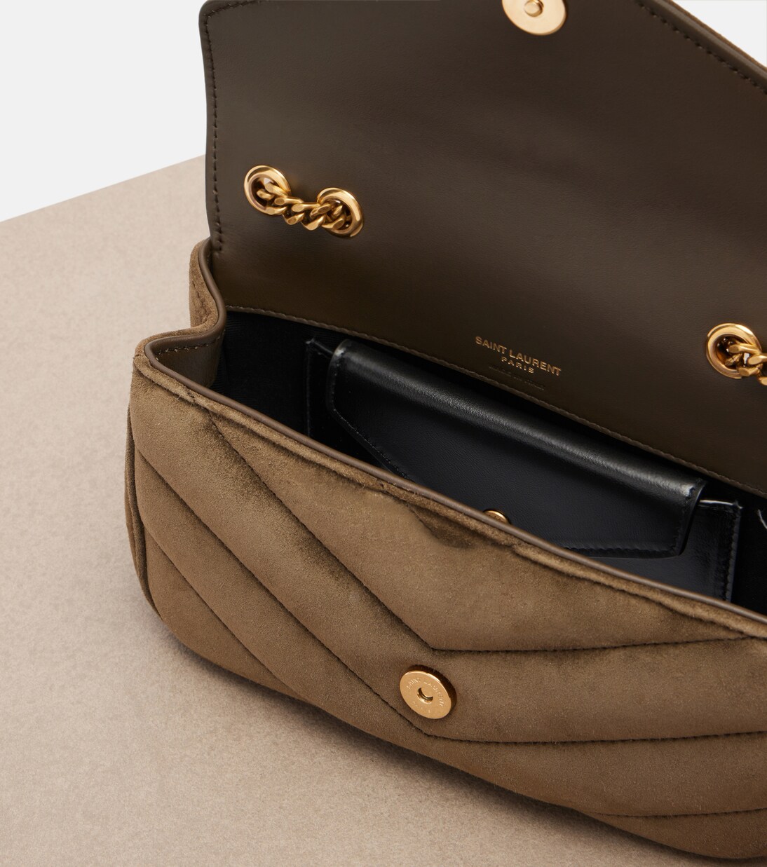 Borsa a spalla Loulou Mini in camoscio | Saint Laurent