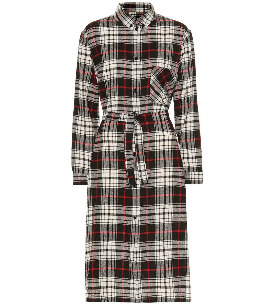 Robe chemise en laine mélangée à carreaux | Woolrich