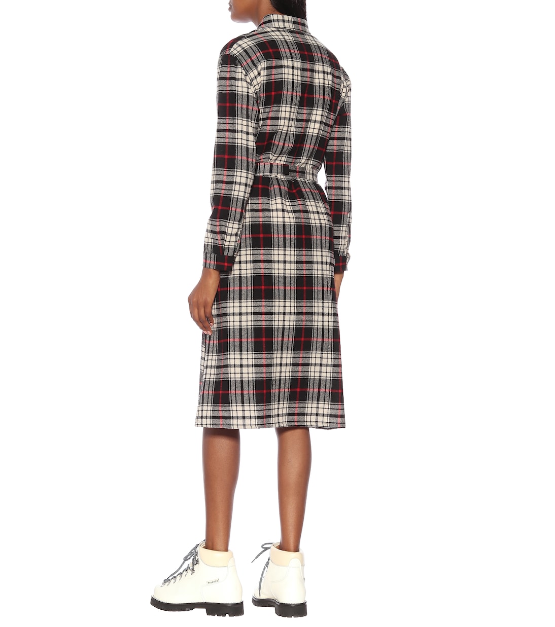 Robe chemise en laine mélangée à carreaux | Woolrich