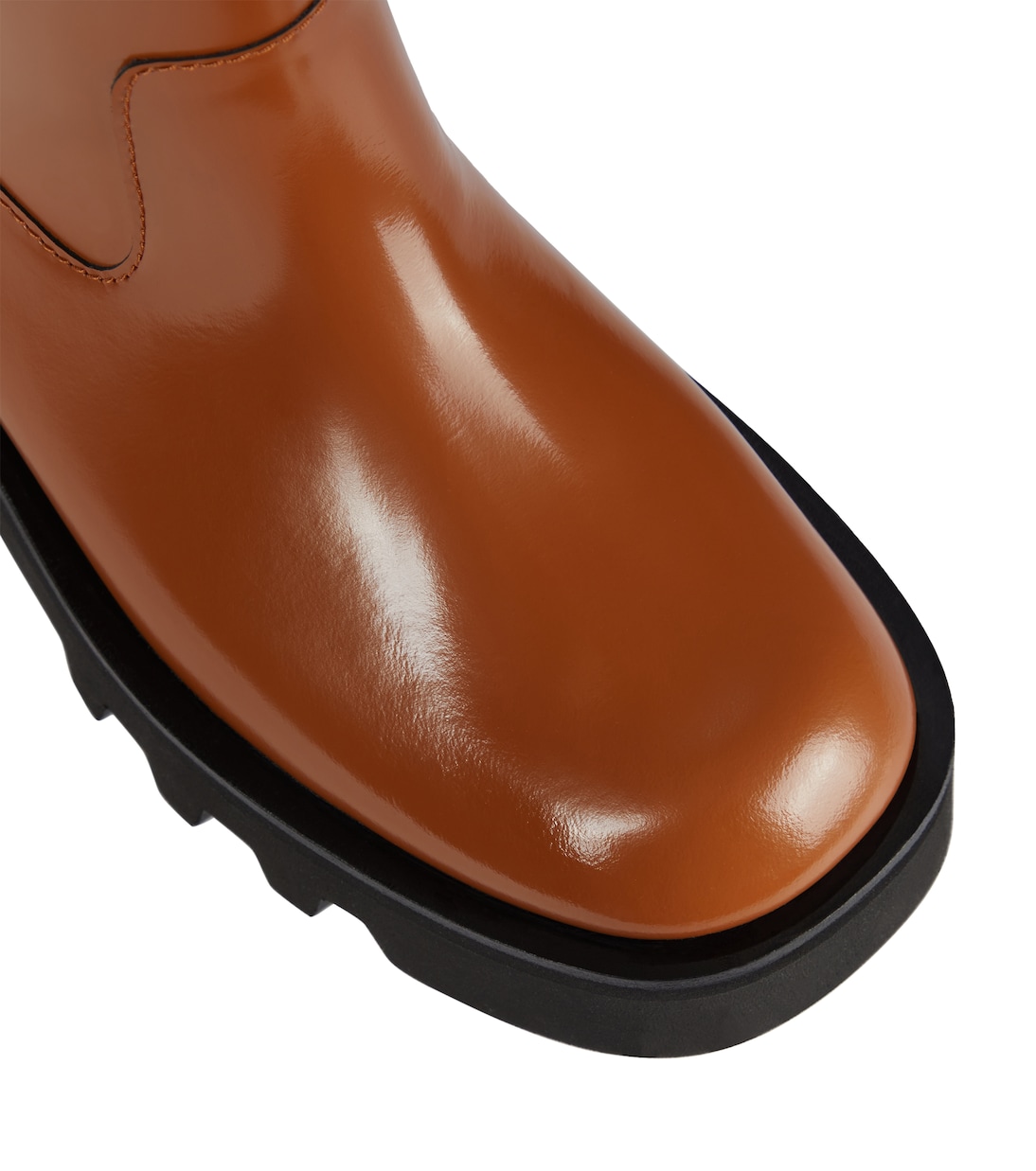 Logo-intarsia leather boots | JW Anderson