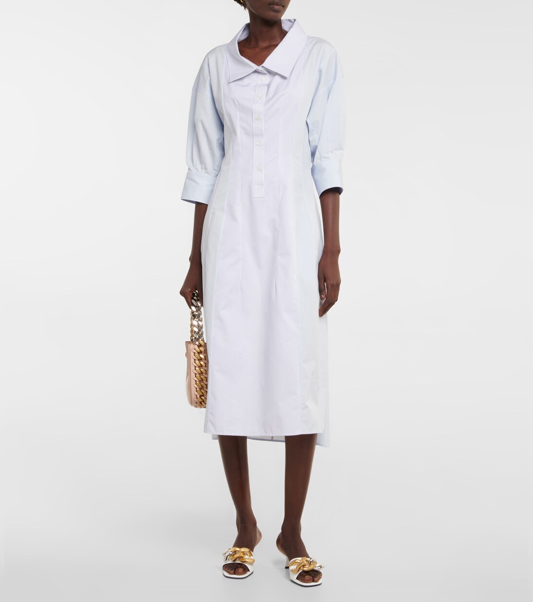 Robe chemise midi en coton | Stella McCartney