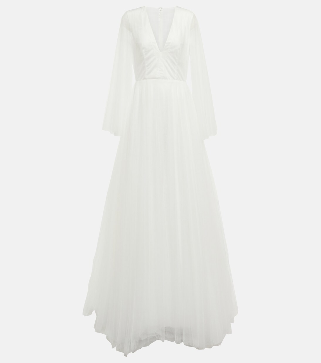 Robe longue de mariée en tulle | Costarellos