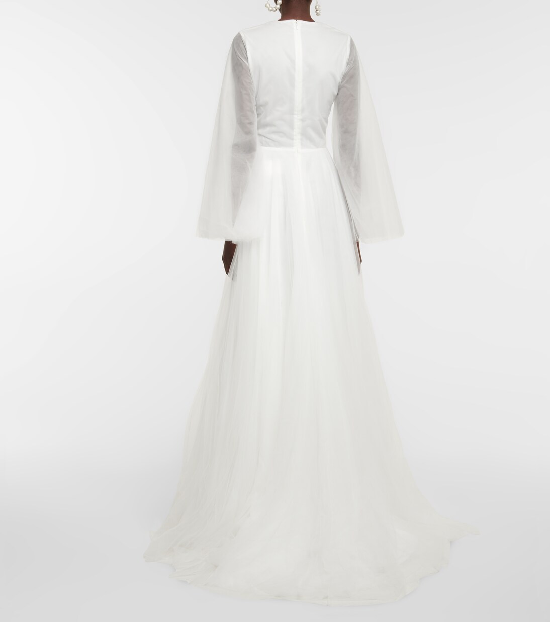 Robe longue de mariée en tulle | Costarellos