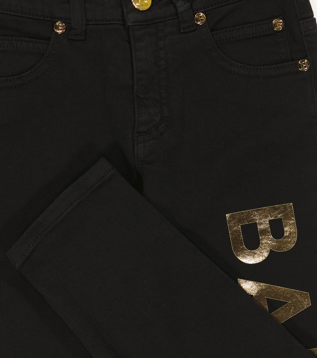 Pantaloni in misto cotone con logo | Balmain Kids