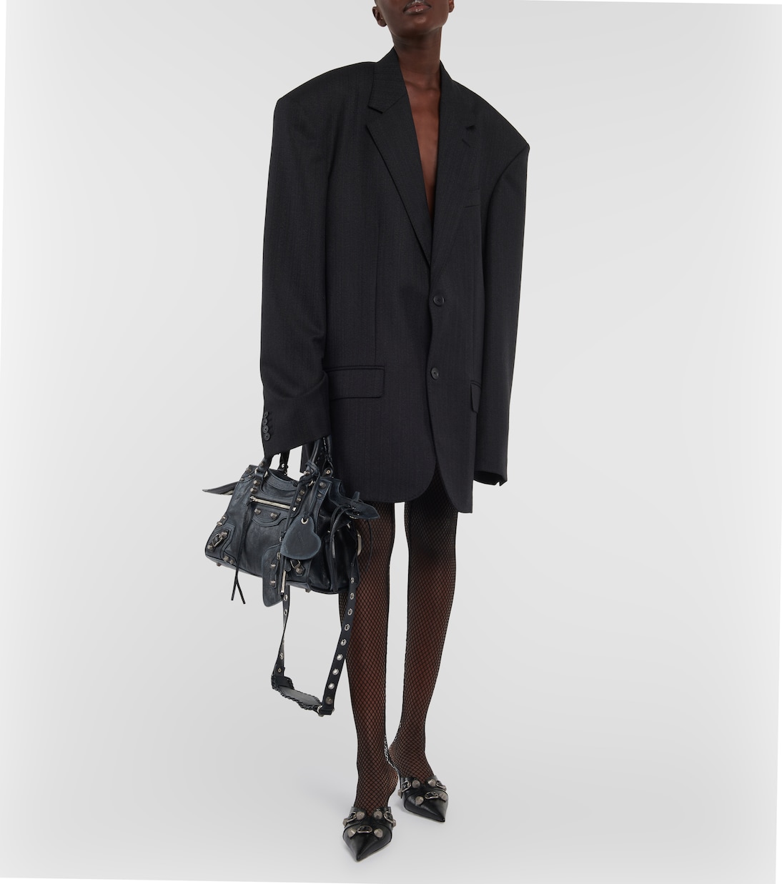 Collant a rete con fascia in vita e logo | Balenciaga