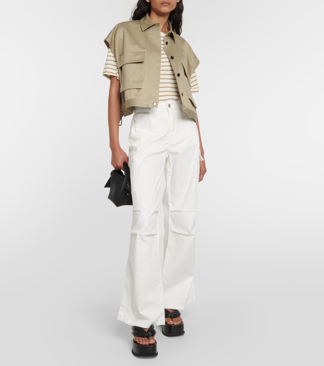 Pantalon ample Cargo Moon à taille haute | AG Jeans