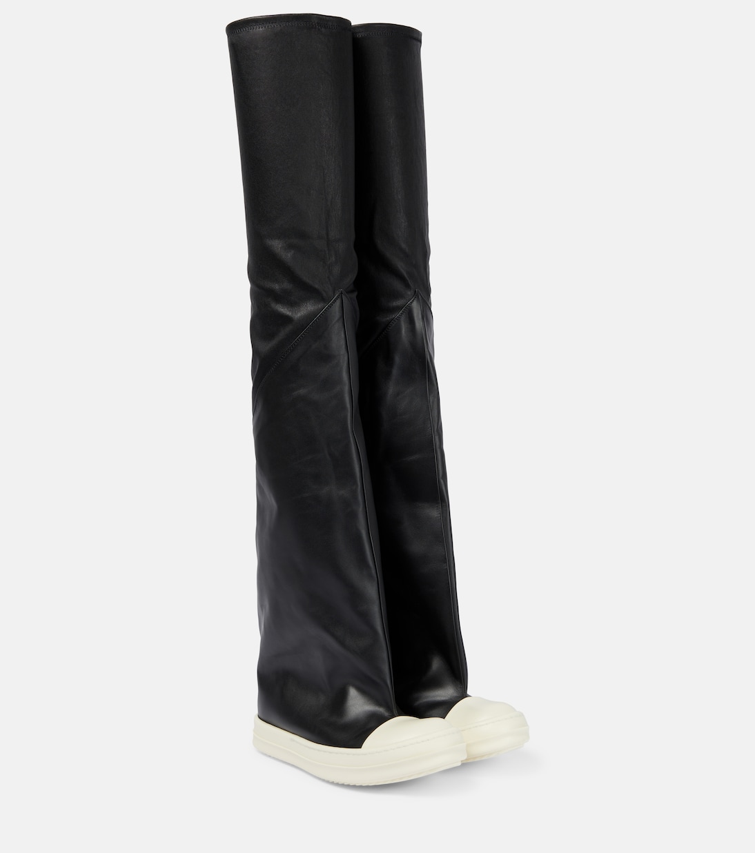 Overknee-Stiefel Oblique aus Leder | Rick Owens