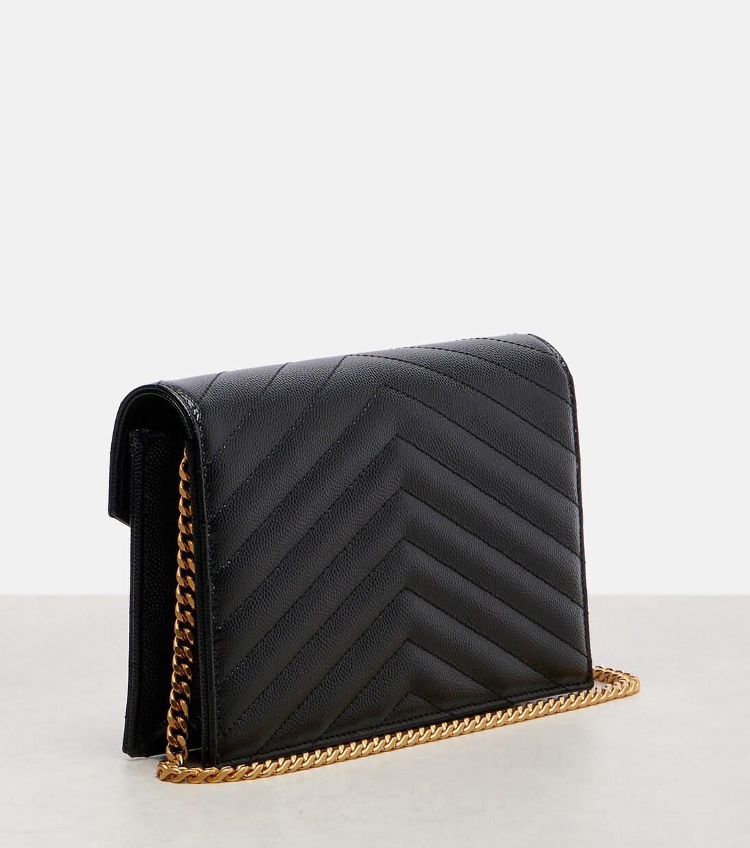 Cassandre matelassé envelope leather wallet on chain | Saint Laurent