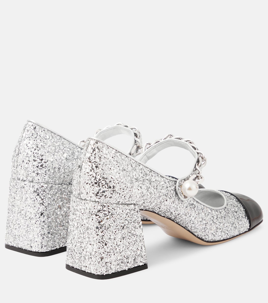 Mary-Jane-Pumps mit Glitter | Miu Miu