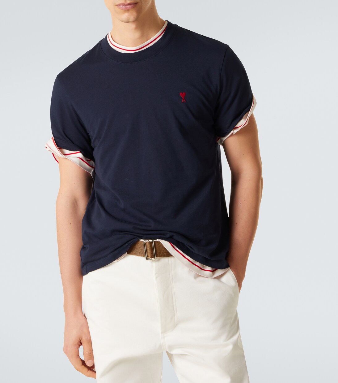 T-Shirt Ami de Cœur aus Baumwoll-Jersey | Ami Paris