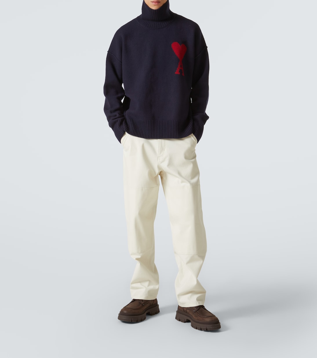 Ami De Cœur virgin wool turtleneck sweater | Ami Paris