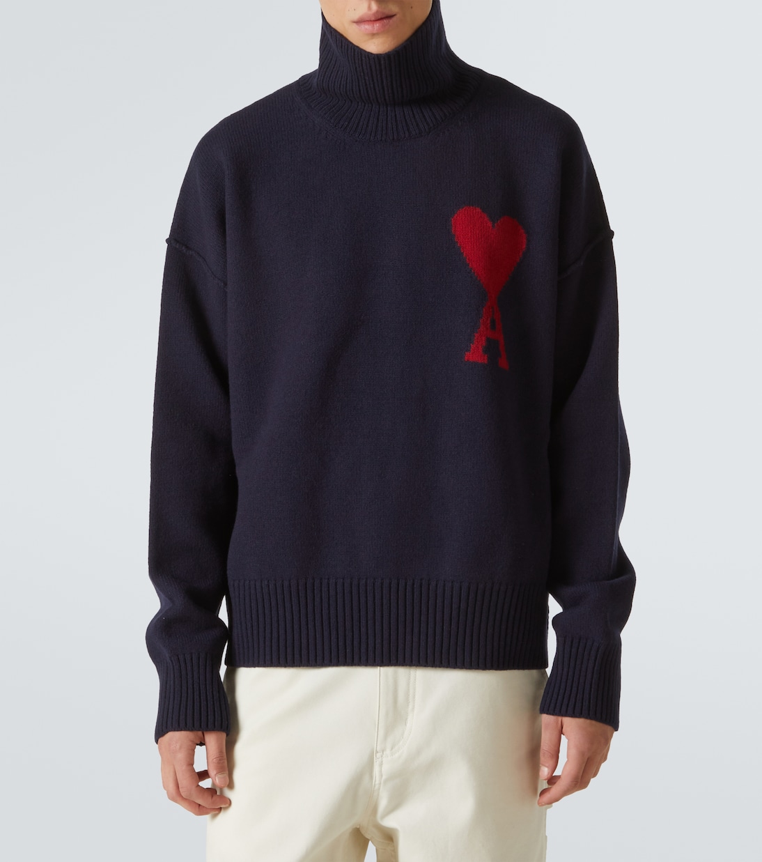 Ami De Cœur virgin wool turtleneck sweater | Ami Paris