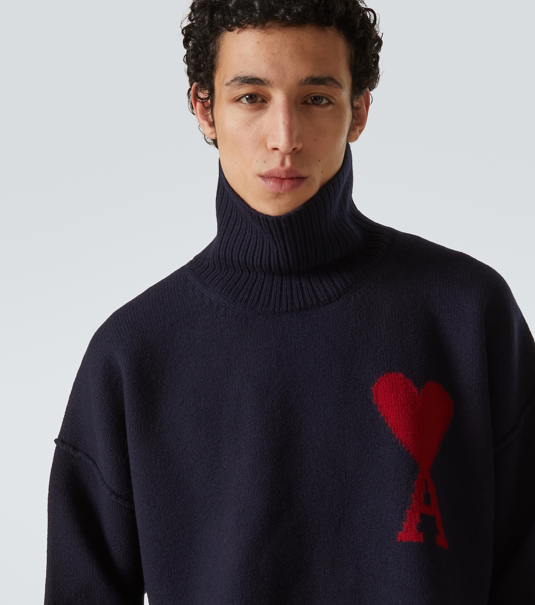 Ami De Cœur virgin wool turtleneck sweater | Ami Paris