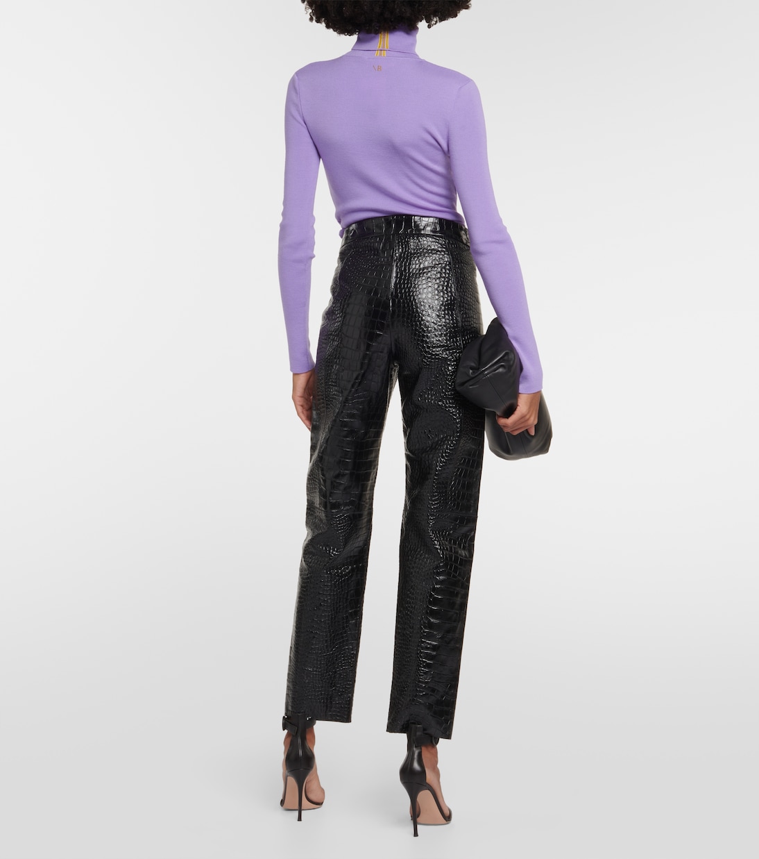 High-Rise Leggings aus Leder | Victoria Beckham