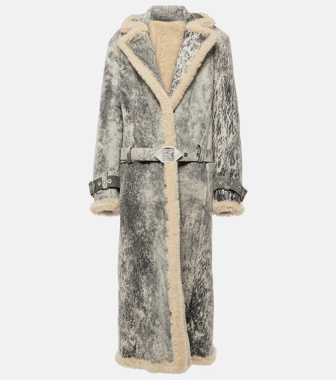 Shearling-lined leather coat | The Attico