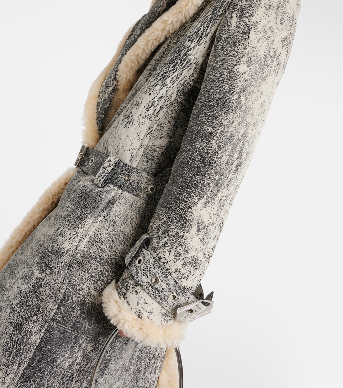 Shearling-lined leather coat | The Attico