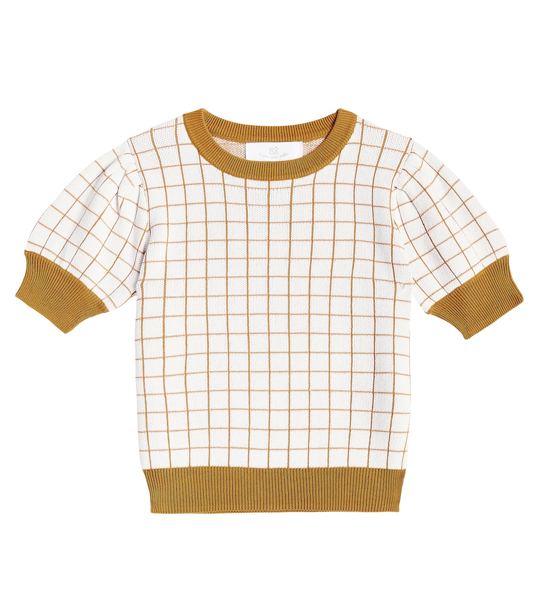 Rossella checked cotton sweater | C'era Una Volta