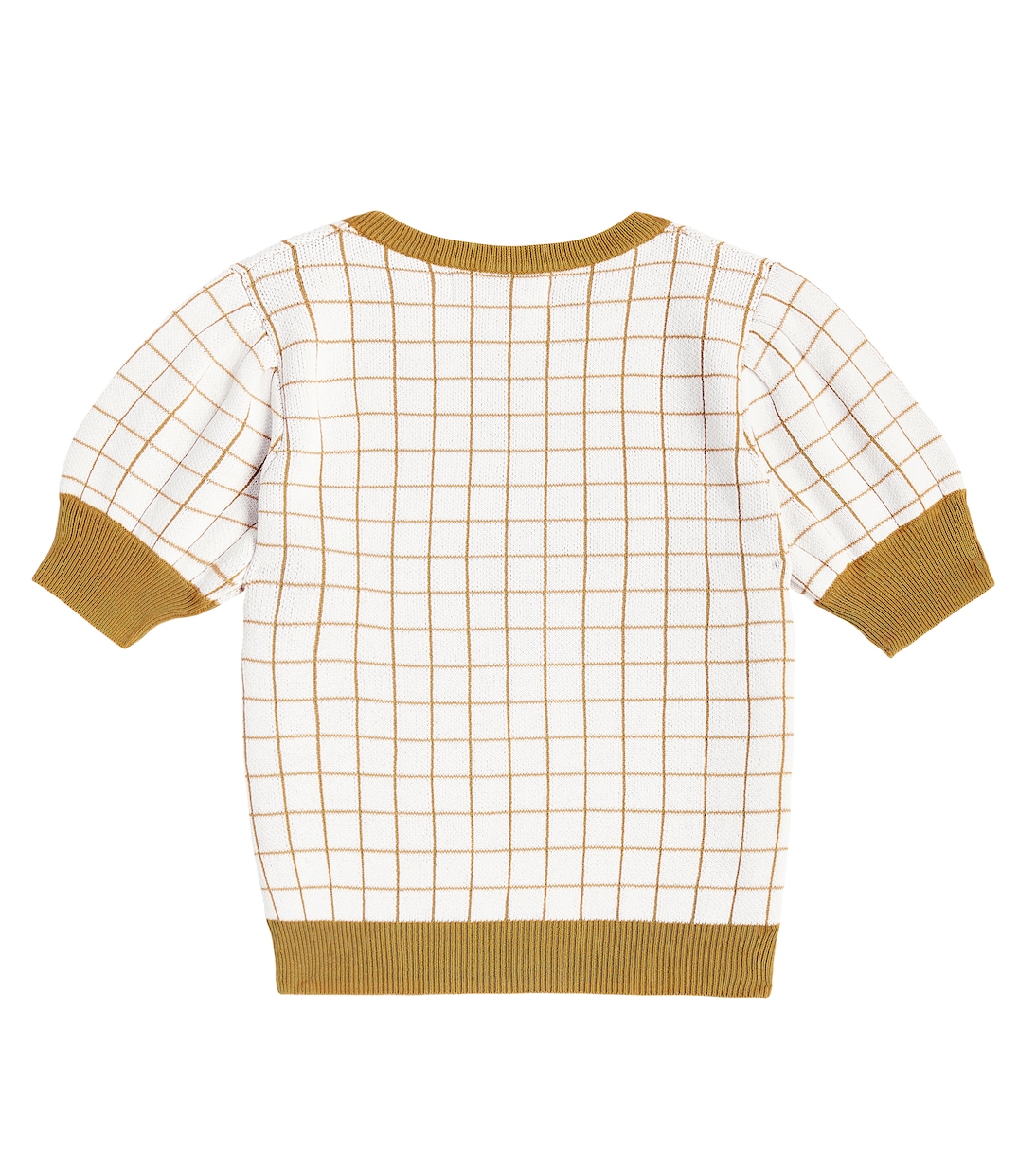 Rossella checked cotton sweater | C'era Una Volta