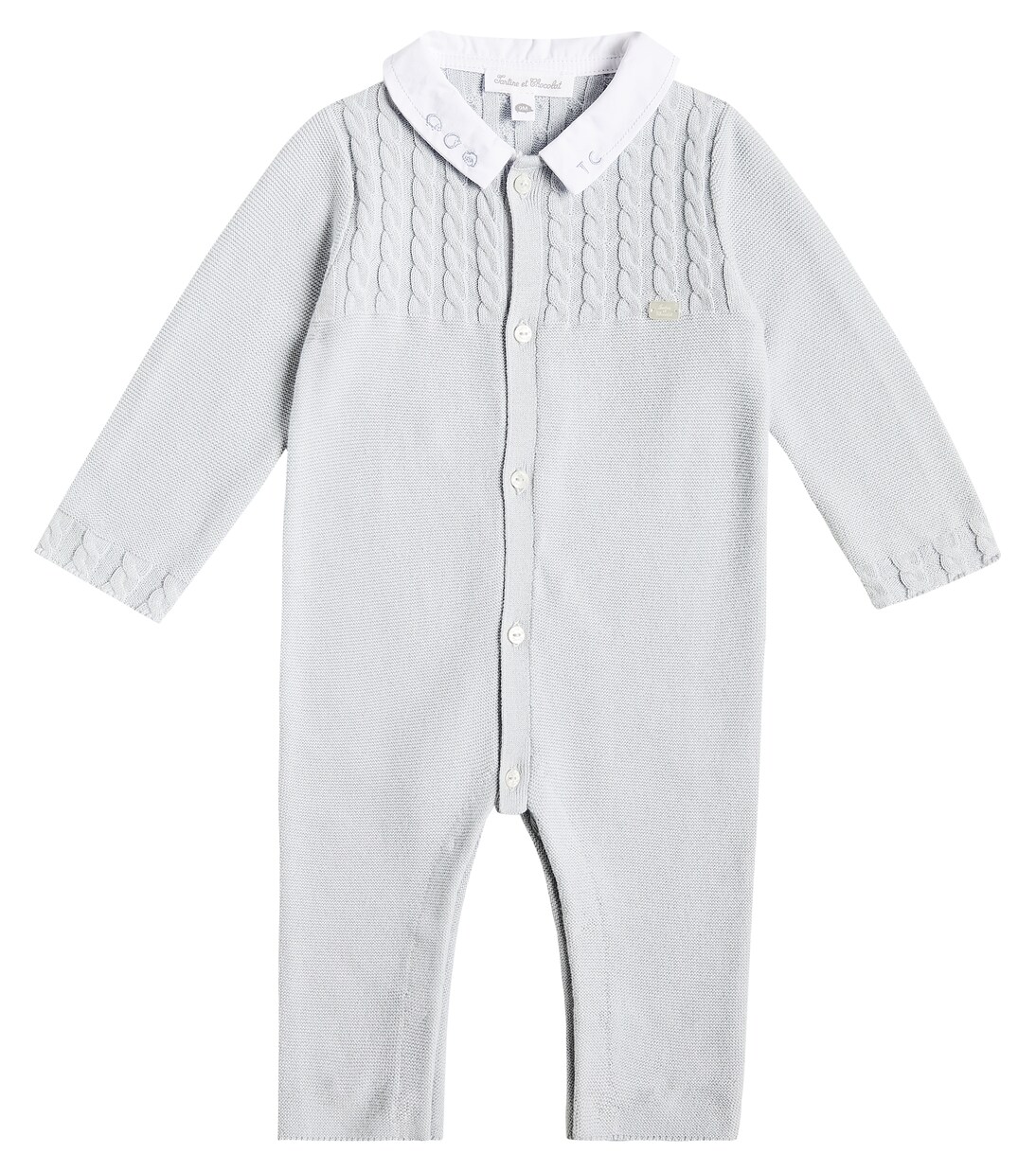 Baby cable-knit cotton onesie | Tartine et Chocolat