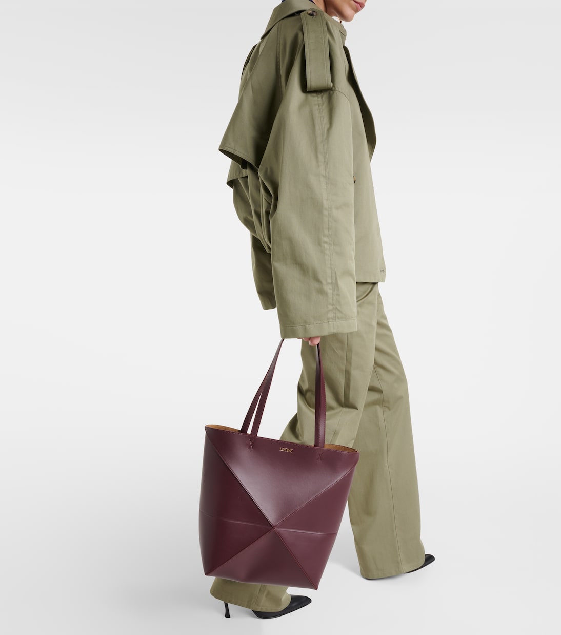 Puzzle Fold Medium leather tote bag | Loewe