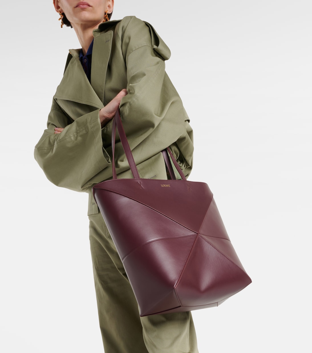 Puzzle Fold Medium leather tote bag | Loewe