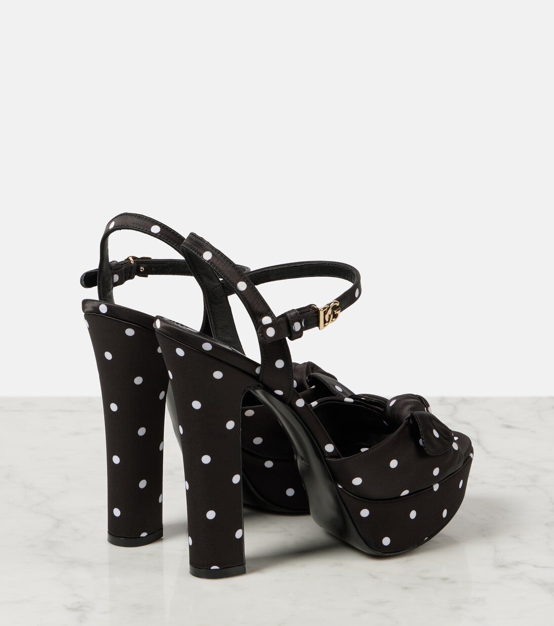 Sandalias de satén con plataforma | Dolce&Gabbana