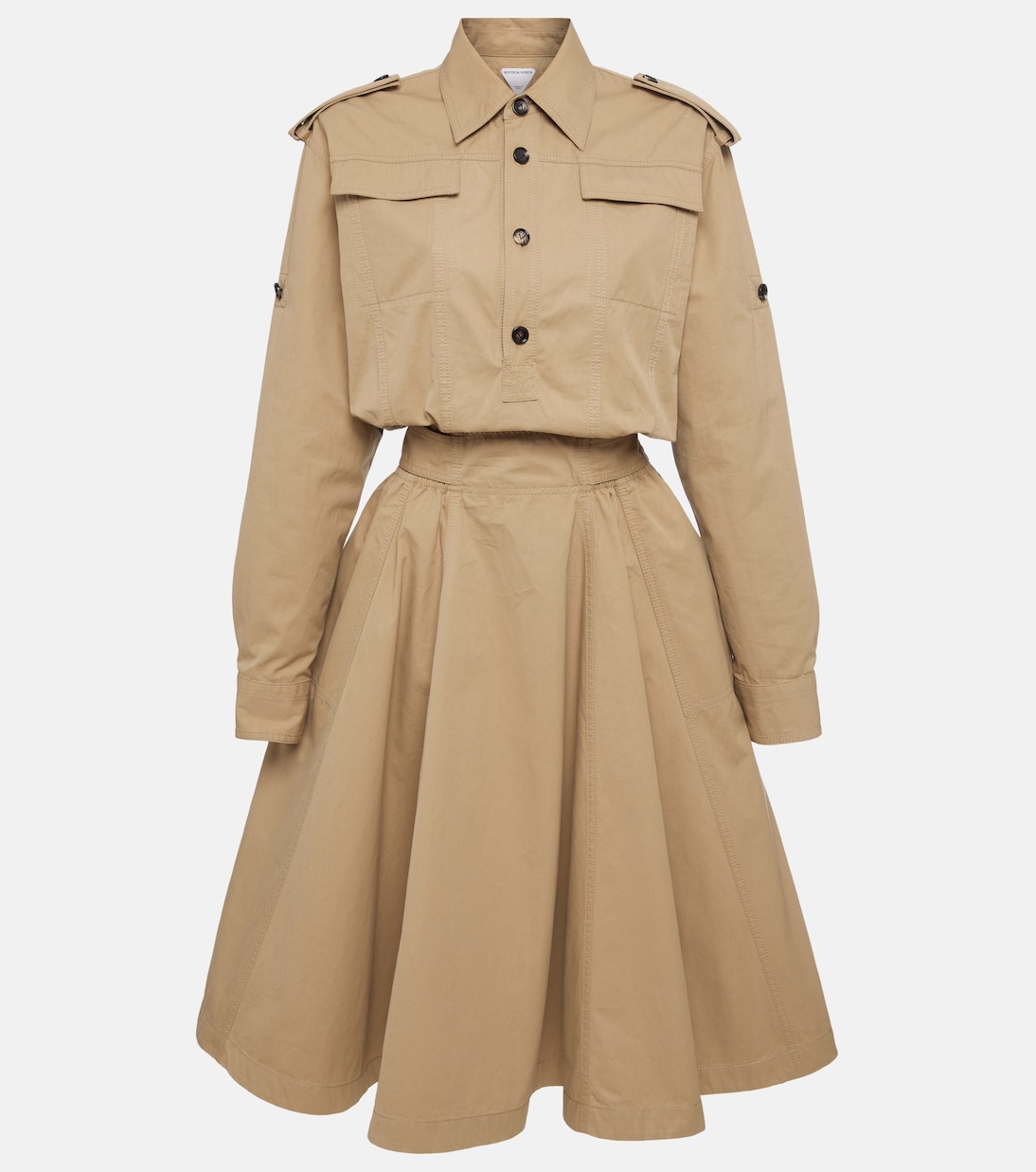 Cotton twill shirt dress | Bottega Veneta