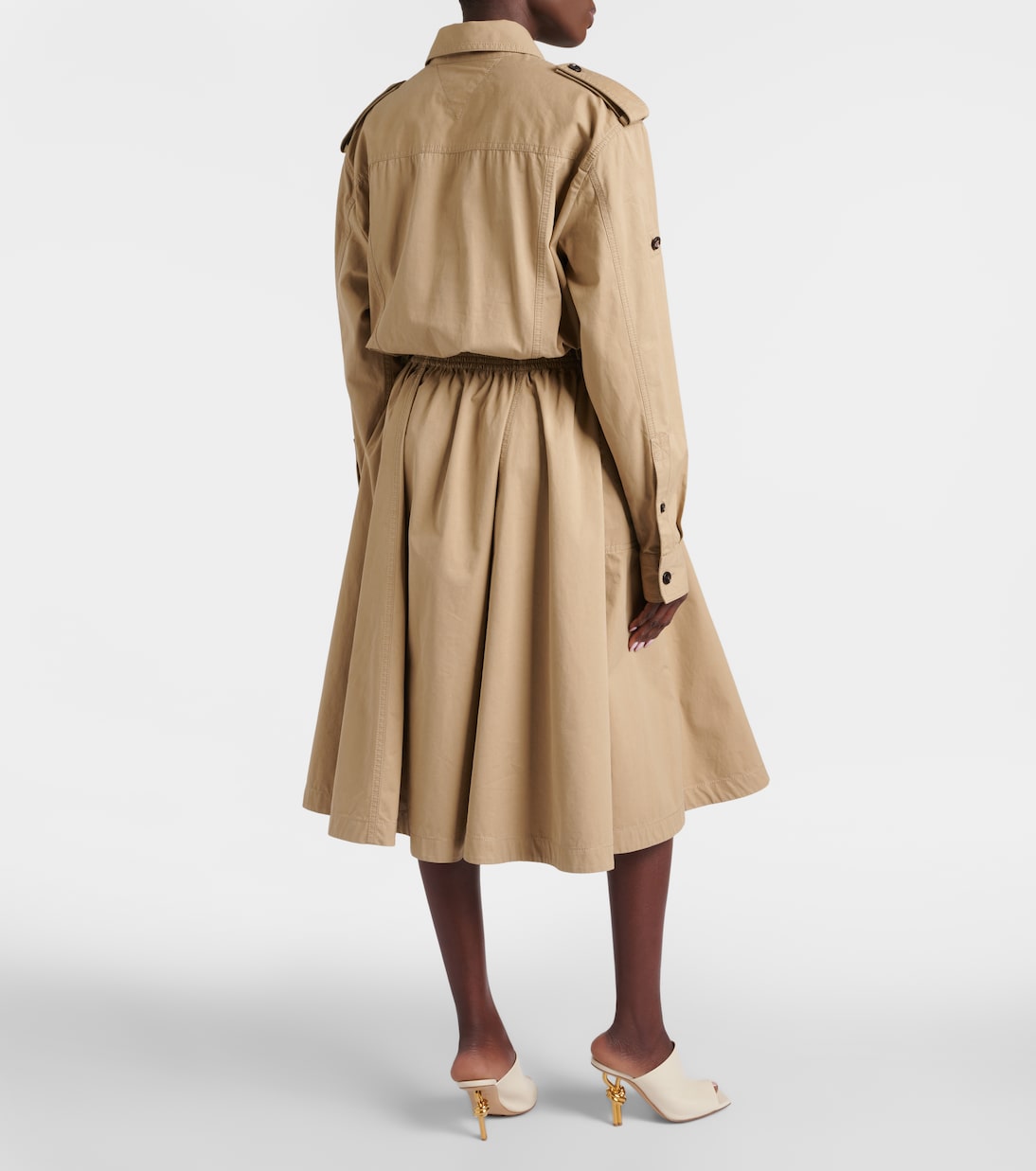 Cotton twill shirt dress | Bottega Veneta