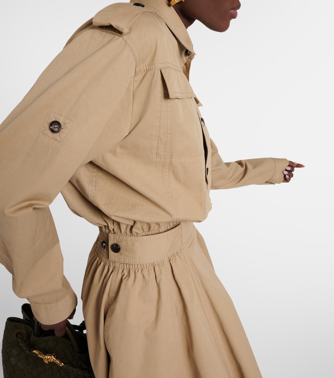 Cotton twill shirt dress | Bottega Veneta