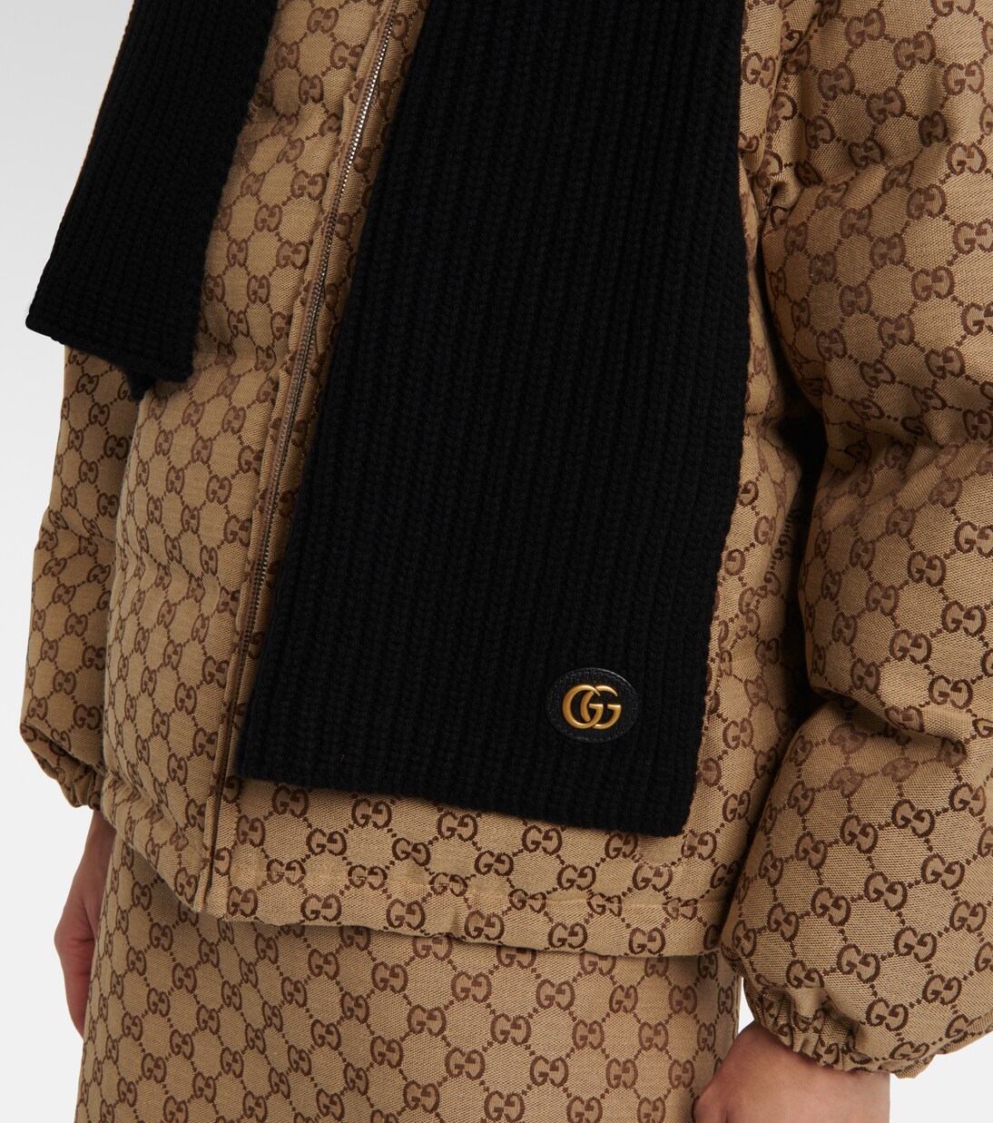 Ribbed-knit wool and cashmere scarf | Gucci