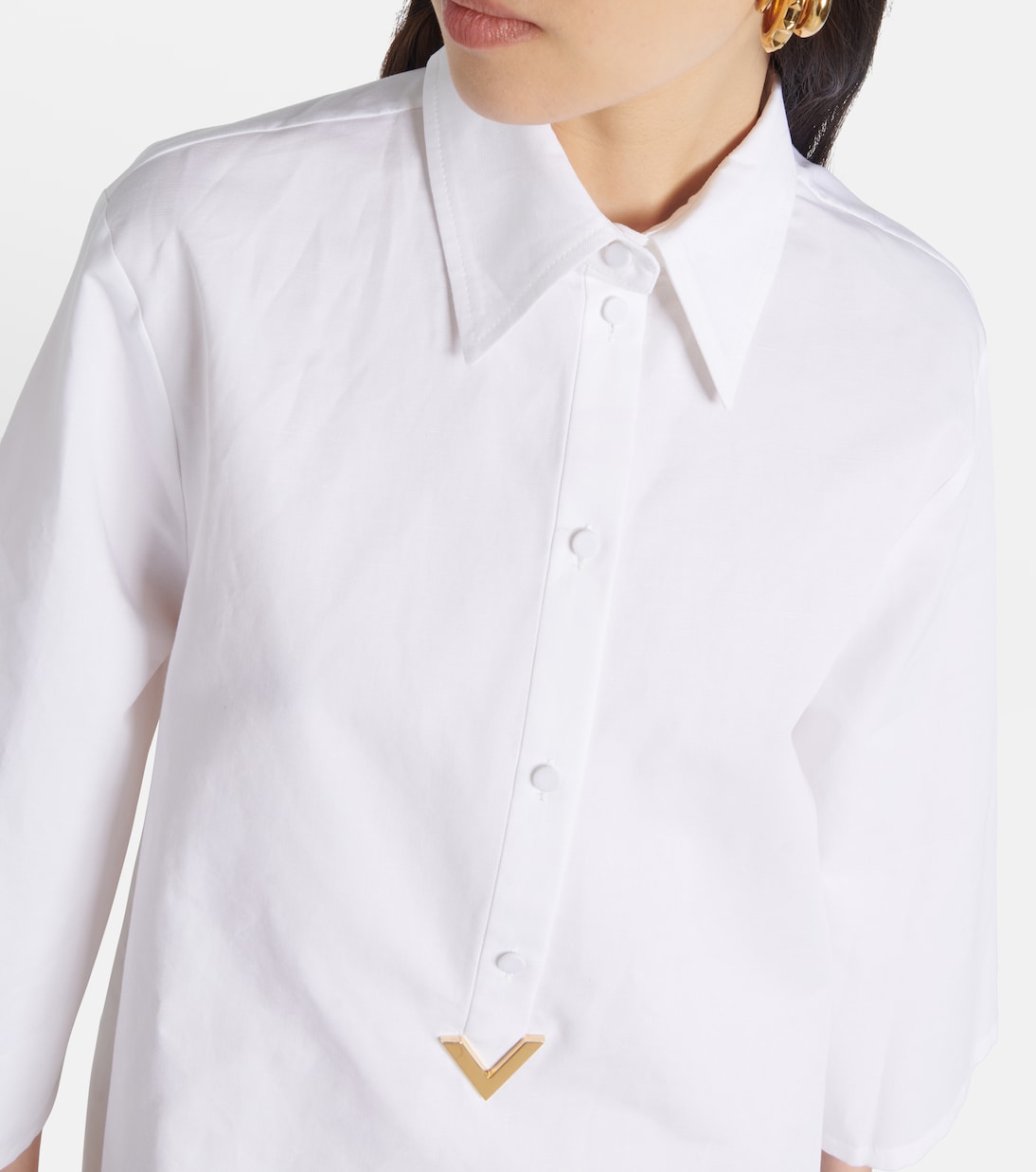 Minikleid VGold aus Baumwolle und Leinen | Valentino