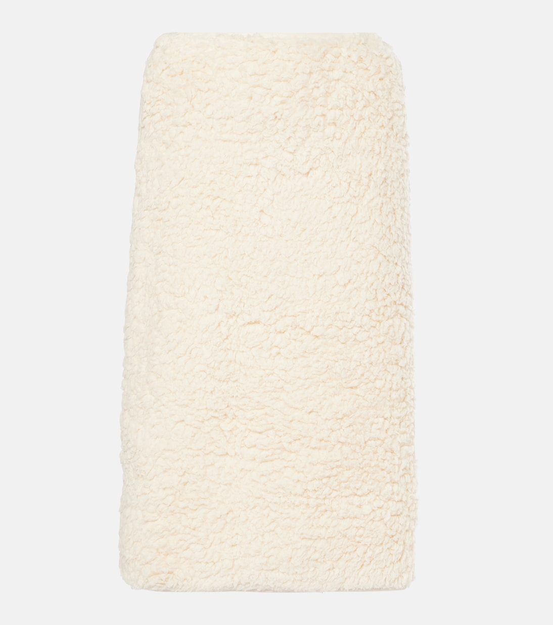 Midirock aus Teddyfleece | Jil Sander