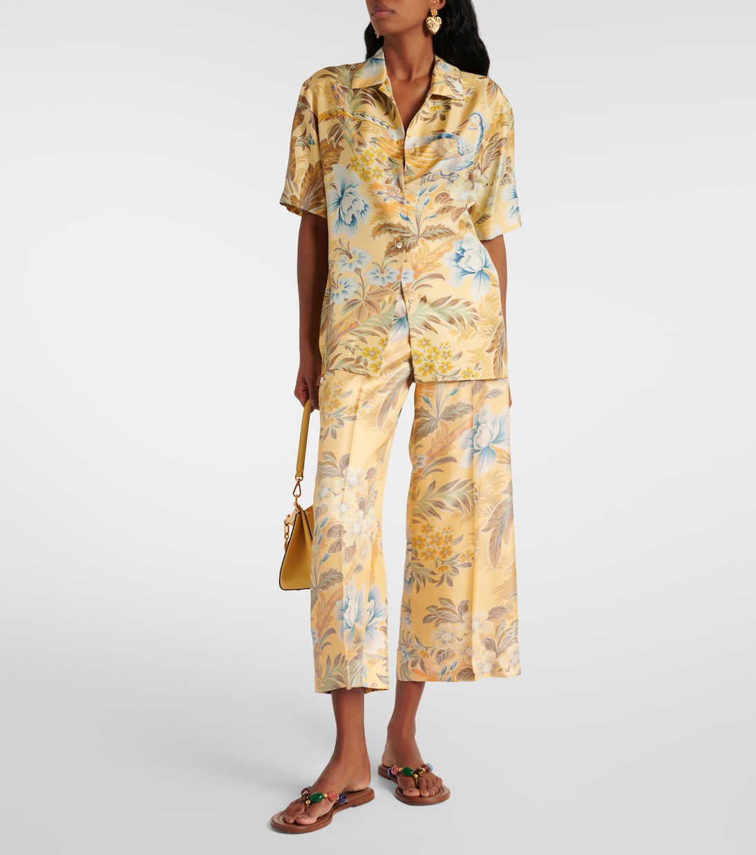 Pantalon ample imprimé en soie | Etro