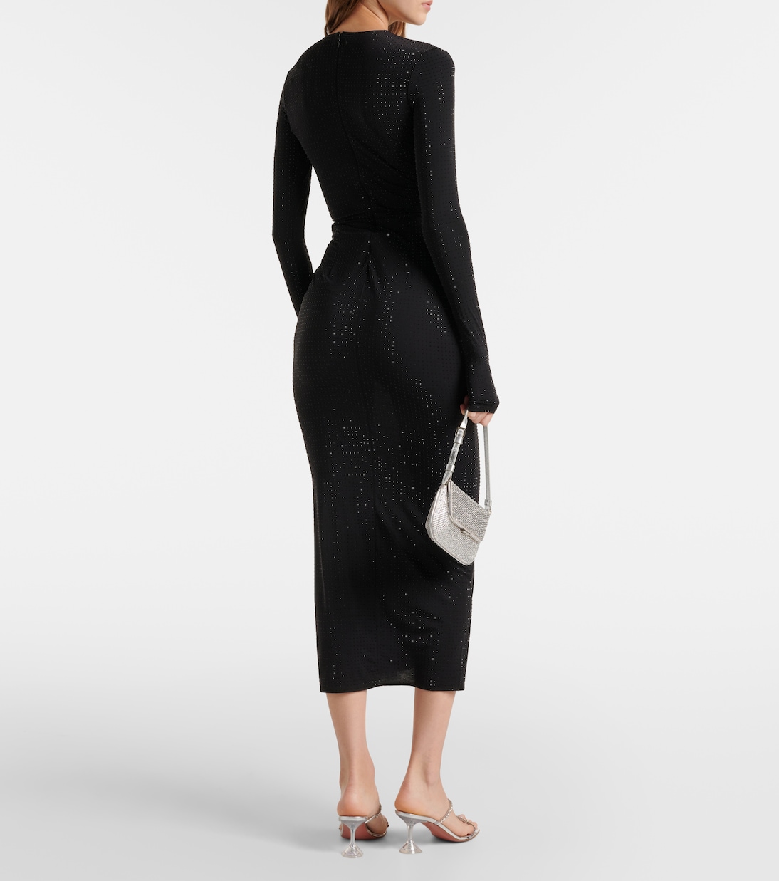 Abito lungo in jersey con cristalli | Alex Perry