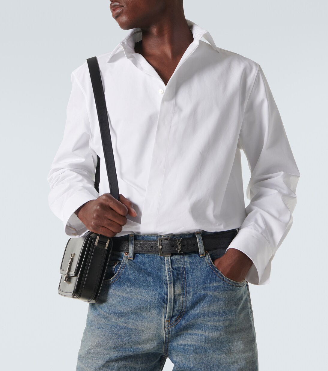 Camisa Cassandre en popelín de algodón | Saint Laurent