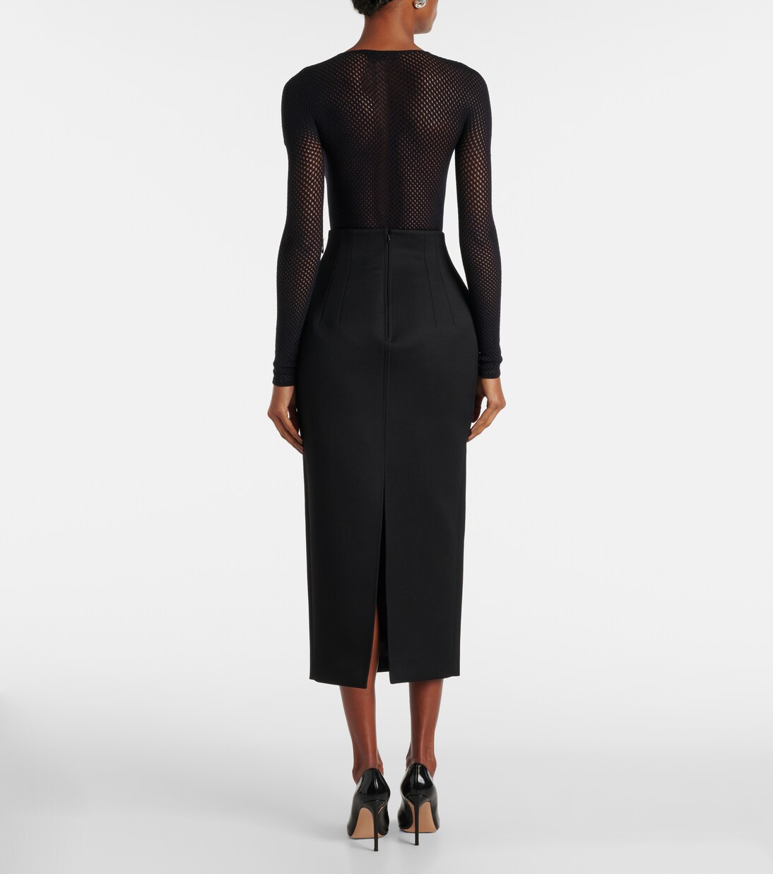 x RHW Web wool-blend bodysuit | Wardrobe.NYC