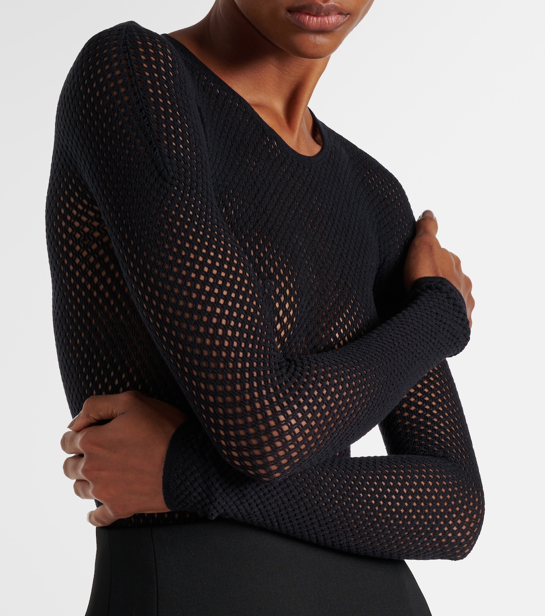 x RHW Web wool-blend bodysuit | Wardrobe.NYC