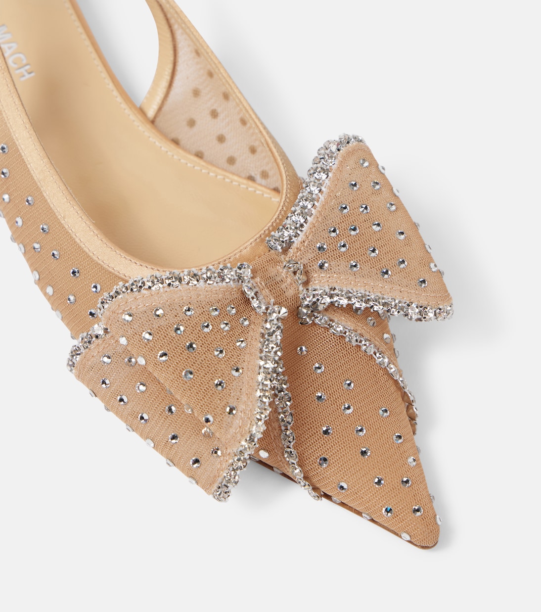 Le Cadeau embellished tulle slingback flats | Mach & Mach