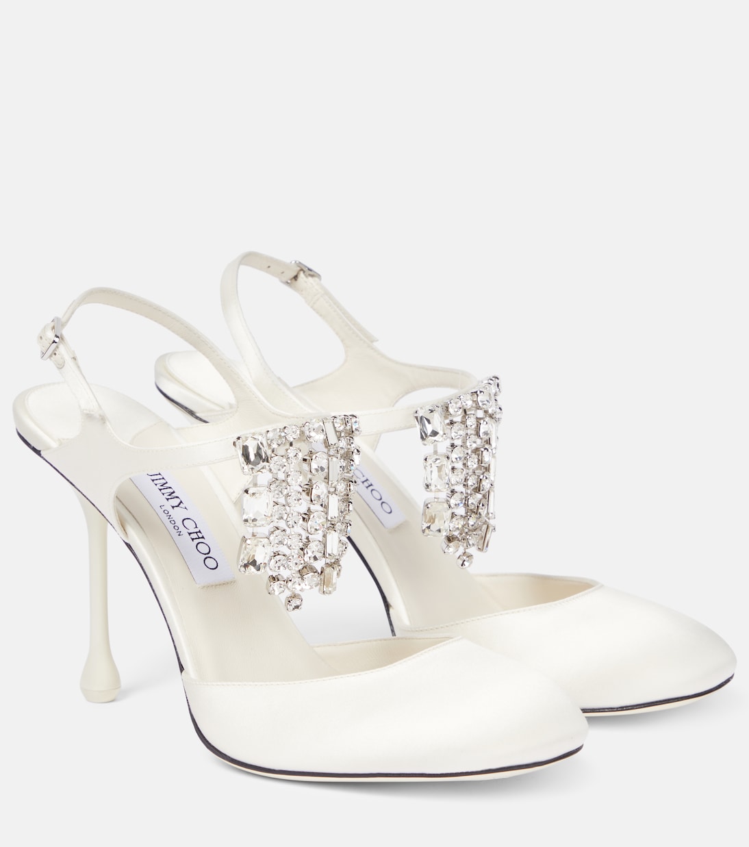 Pumps Verity 95 aus Satin mit Kristallen | Jimmy Choo