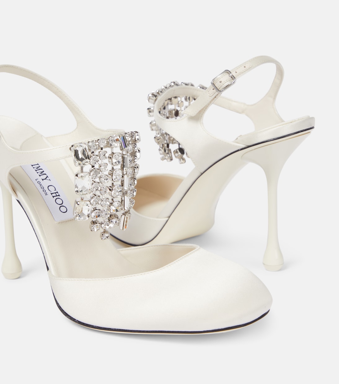 Pumps Verity 95 aus Satin mit Kristallen | Jimmy Choo