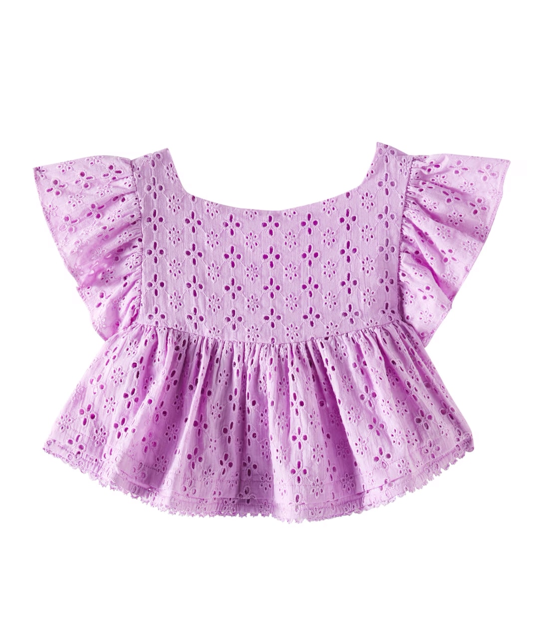 Cycas broderie anglaise cotton top | Poupette St Barth Kids