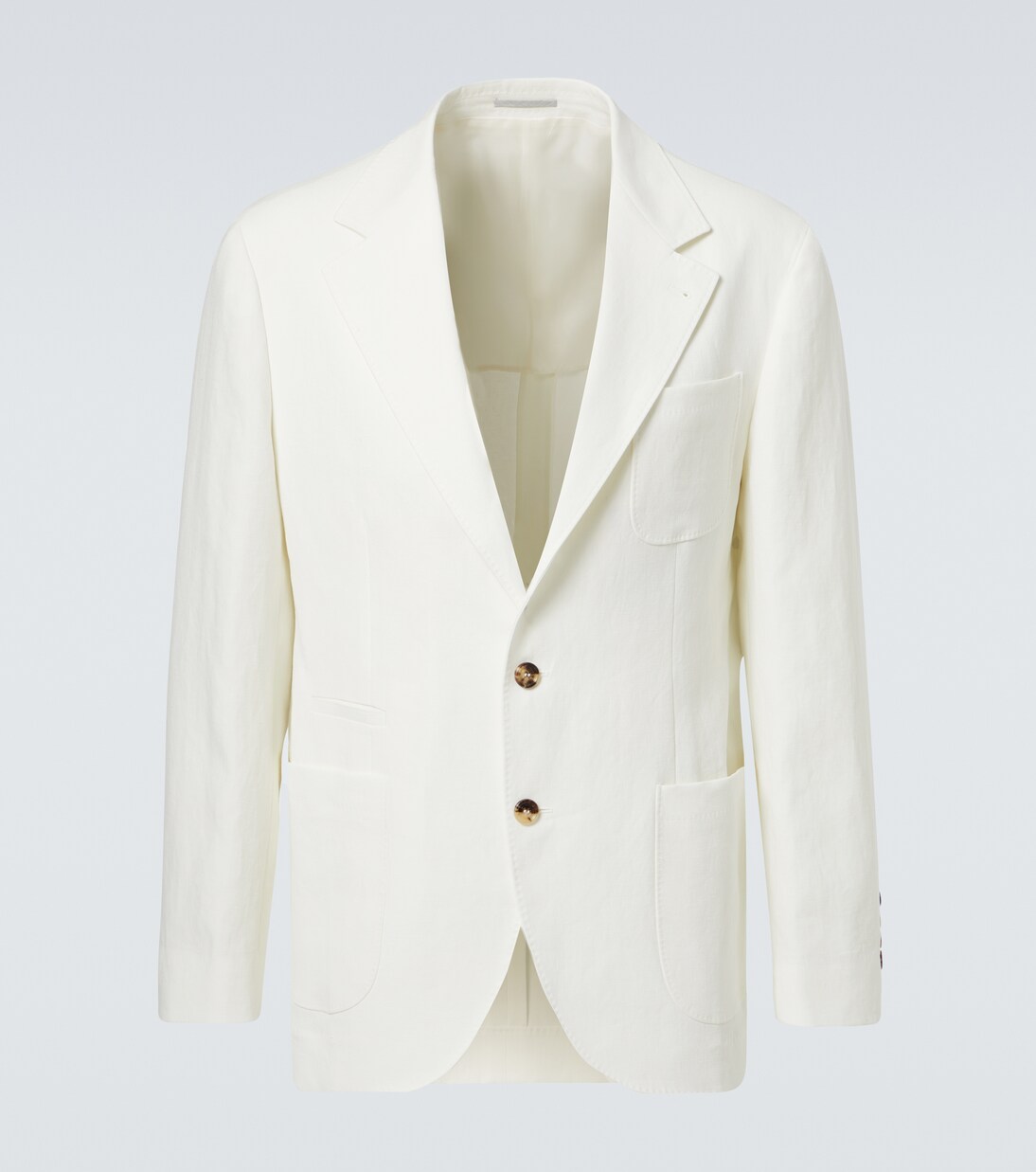 Single-breasted linen blazer | Brunello Cucinelli