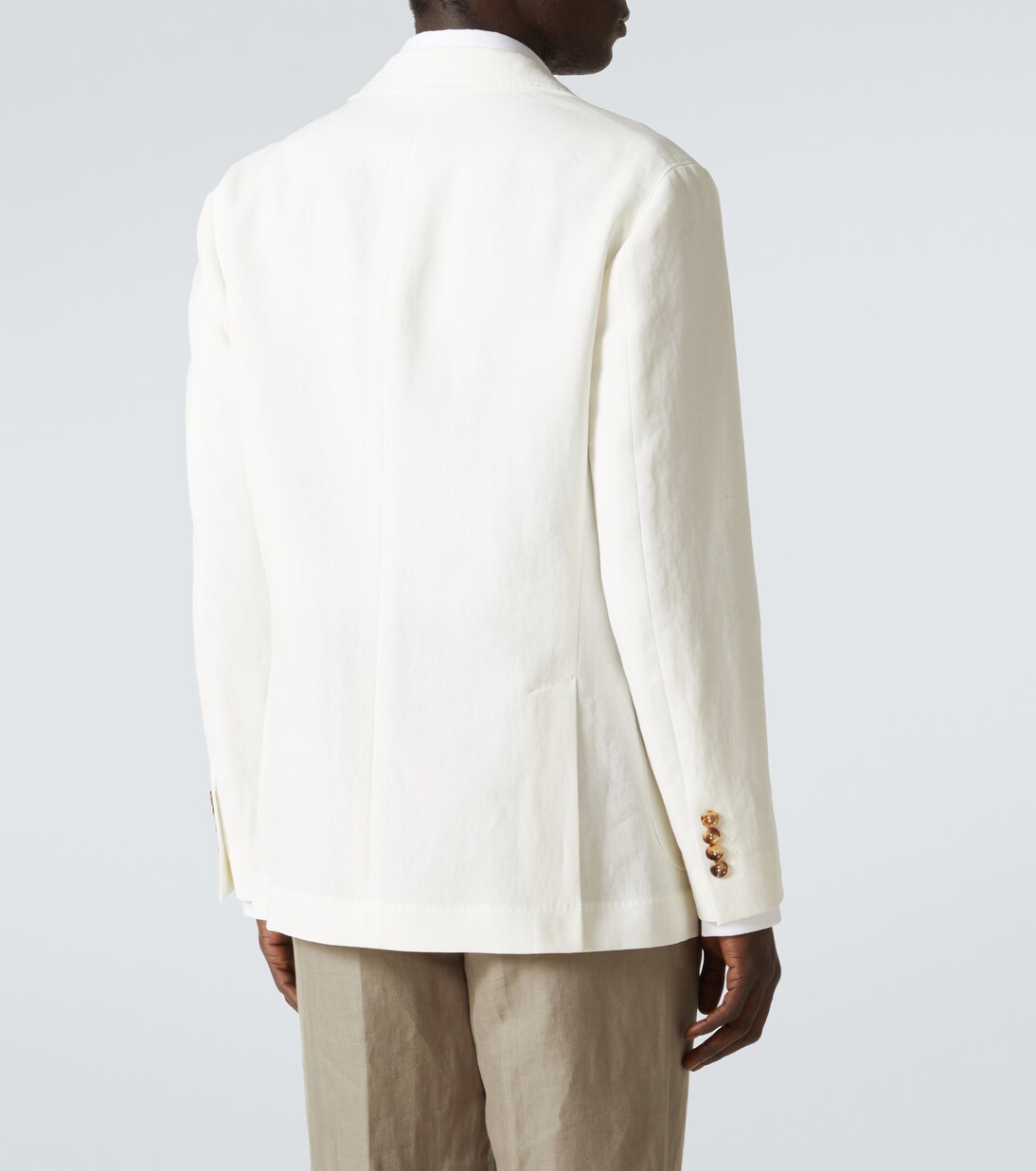 Single-breasted linen blazer | Brunello Cucinelli