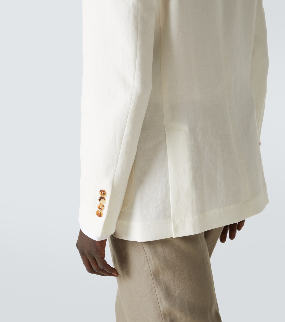 Single-breasted linen blazer | Brunello Cucinelli