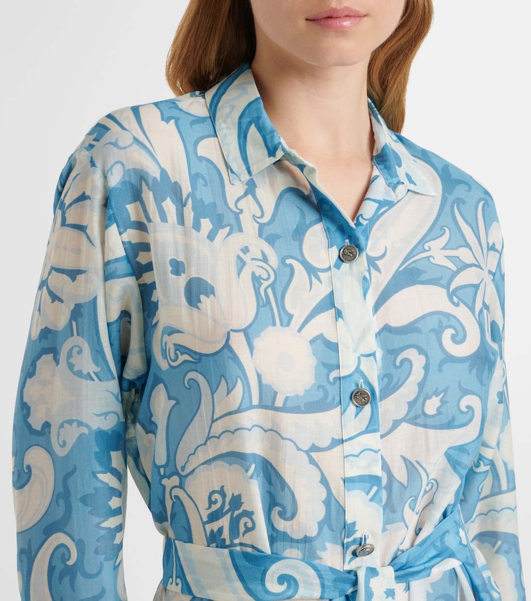 Hemdblusenkleid aus Baumwolle und Seide | Etro