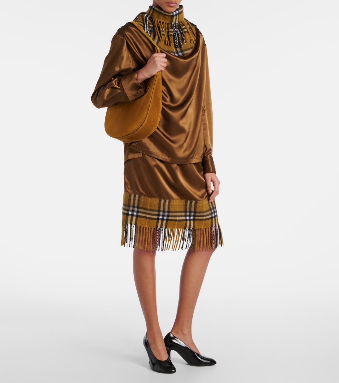 Borsa a spalla Tondo Large in suede | Savette