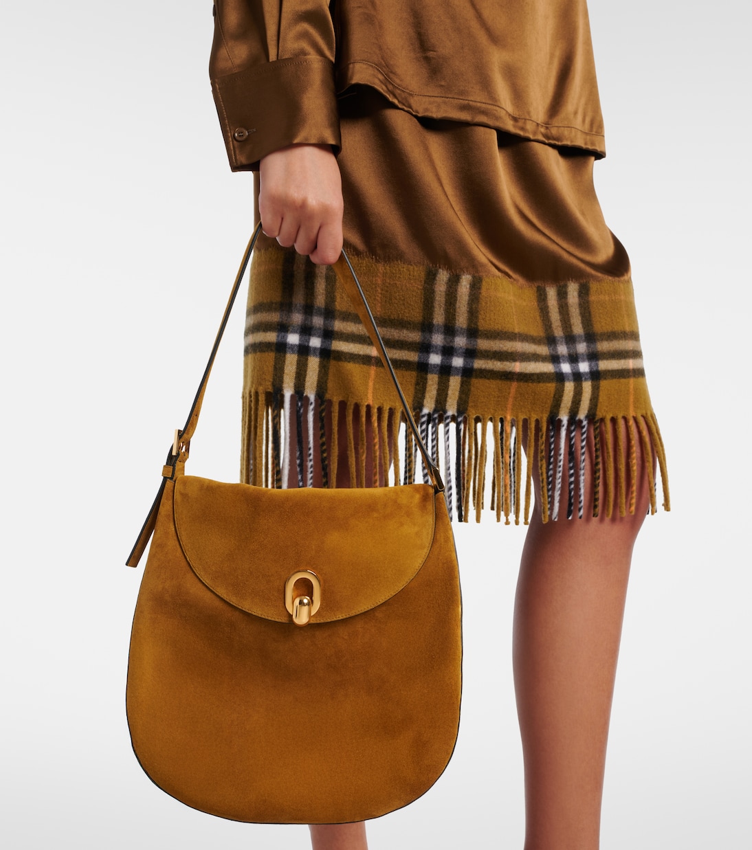 Borsa a spalla Tondo Large in suede | Savette